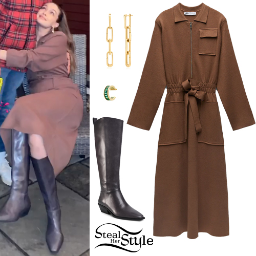 Gigi Hadid: Fur Coat, Tan Suede Boots