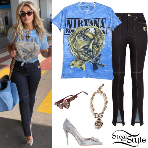 Rexha: Nirvana Tee, Blue Jeans Steal Her Style