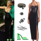Bebe Rexha: Plaid Cutout Dress | Steal Her Style