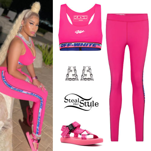 Nicki Minaj: Pink Crop Top & Skirt