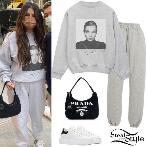 Selena Gomez: Grey Kate Sweatshirt and Pants