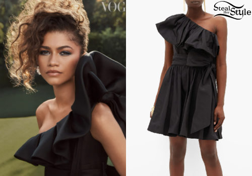 Fans Think Zendaya Is 'Giving Bond' In A Slinky Black One-Shouldered Dress  For Her First Campaign With Louis Vuitton - SHEfinds