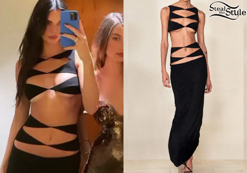 Kendall Jenner: Black Cutout Dress