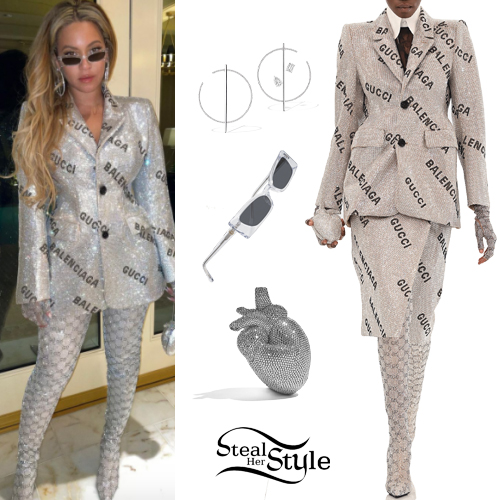 Beyoncé Selected The Sparkliest Look From Gucci And Balenciaga's