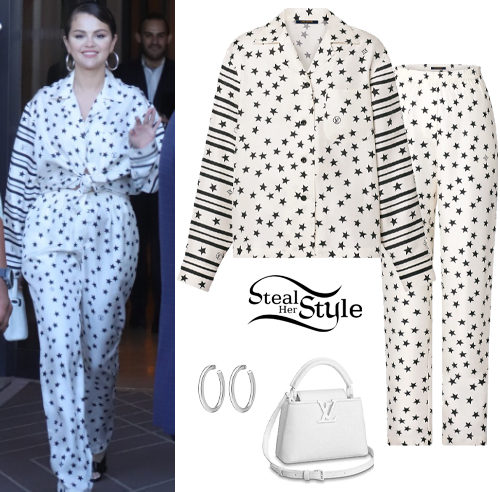 Selena Gomez Wore Louis Vuitton PJs Out In Paris