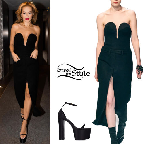 Rita Ora: Lace Bodysuit, Black Jeans