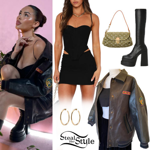 Madison Beer models crop top and Louis Vuitton bag in Los Angeles