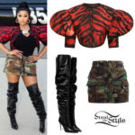 Nicki Minaj: Chainmail Top, Geo Print Pants