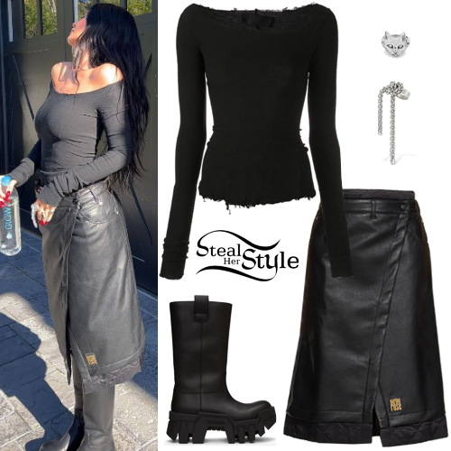 Kylie Of Course - Black Leather Jacket