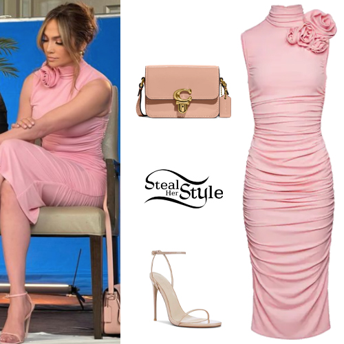 Jennifer Lopez: Floral Dress, Gold Sandals | Steal Her Style