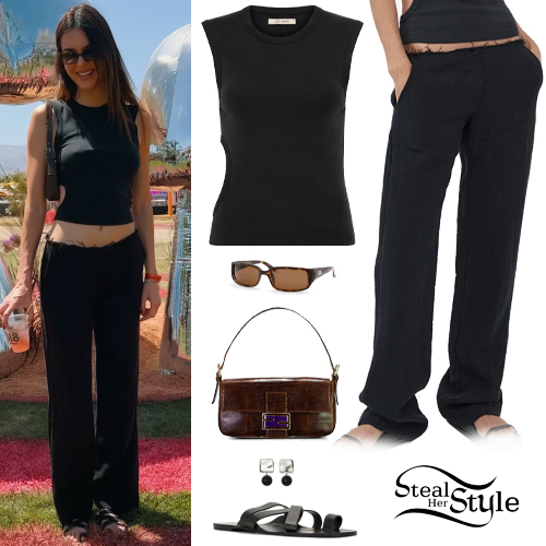 Kendall Jenner's Buzzy Coachella Outfit Included a Casual Tank Top