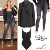» Khloé Kardashian: Black Blazer, Ripped Jeans
