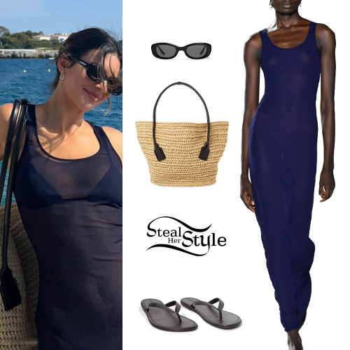 Kendall Jenner: Grey Dress and Loafers | Steal Her Style
