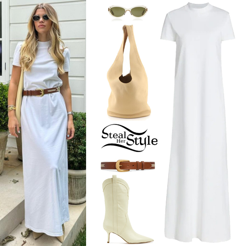 Sofia Richie White Maxi Dress and Boots Steal Her Style