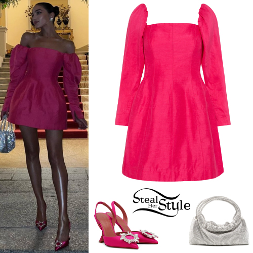 Olivia Culpo: Pink Dress and Pumps | Steal Her Style