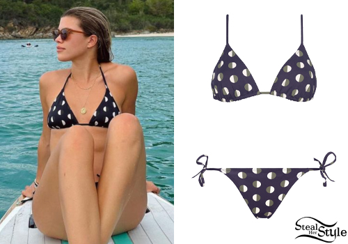 Sofia Richie Black Printed Bikini 