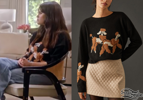 Selena Gomez: Poodle Cashmere Sweater | Steal Her Style