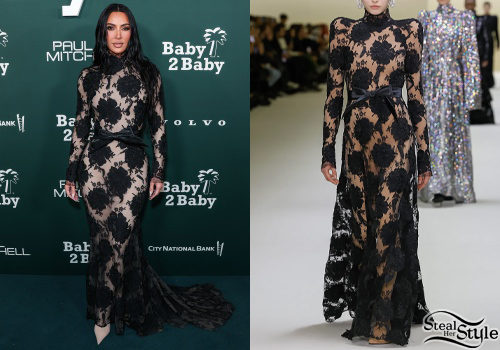 Kim Kardashian's Black Gown at Paris Hilton's Wedding: Photos | Life & Style