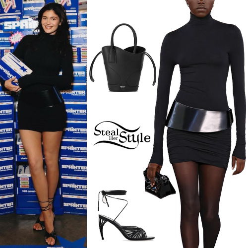 Kylie Jenner Black Dress and Sandals Steal Her Style