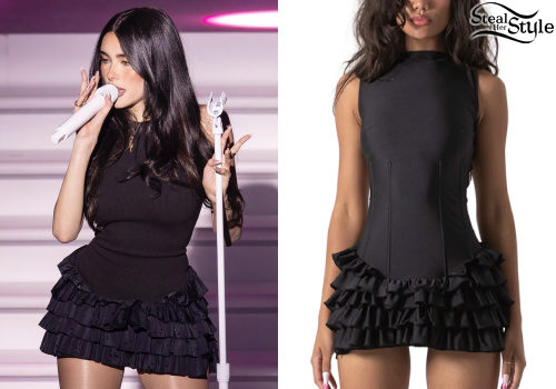 Madison Beer Wears Cute Corset Top While Shopping at Chrome Hearts