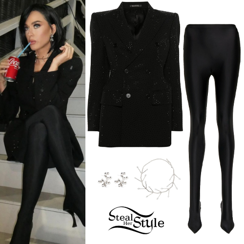 Katy Perry: Black Blazer and Pantalegging | Steal Her Style