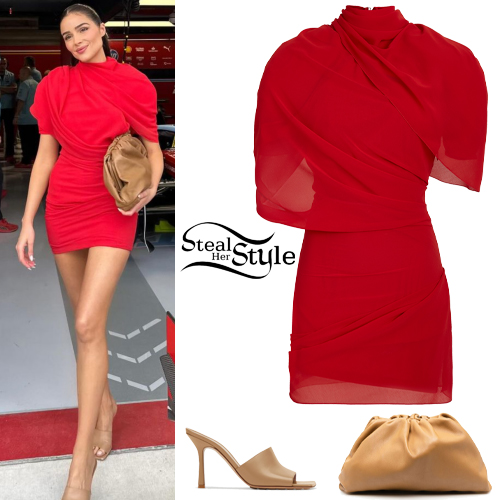 Olivia Culpo: Lace Mini Dress | Steal Her Style