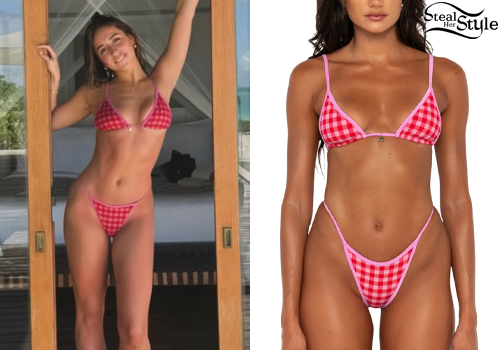 Tate Mcrae Gingham Bikini 
