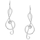 Tressa Collection 1/3 CT. T.W. Cubic Zirconiz Tension Set Music Note Earrings in Sterling Silver