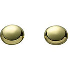Lord & Taylor 18Kt Gold Plated Sterling Silver Puffed Button Stud Earrings in Gold