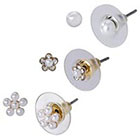 Target Pearl Flowers and Round Stud Earrings Set