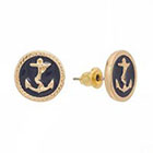 LC Lauren Conrad Anchor Button Stud Earrings