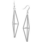 Target Geometric Wire Cage Earrings - Silver