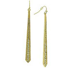 Target Linear Earrings with Stones - Gold