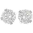 Target 1/2 CT. T.W. Tressa Collection Sterling Silver Round Cut CZ Basket Set Stud Earrings - Silver (4MM)