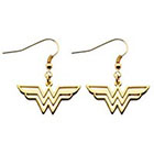 DC Comics Wonder Woman Women's DC Comics Wonder Woman Logo Cutout Earrings - Gold