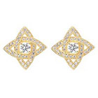 Journee Collection 1 CT. T.W. Round Cut CZ Basket Set Stud Earrings in Brass - Gold