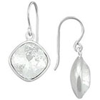 Target Silver Plated Square Bezel Dangle Earring - Silver