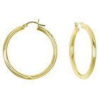 Target Round Hoop Earrings - Gold (25mm)