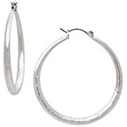 Target Textured Hoop Earring - Silver