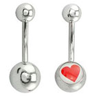 Supreme Jewelry Curved Barbell Belly Ring in Multicolor