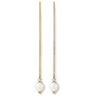 Target Threader Earrings with Simulated Pearl - White/Gold