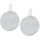 Target Silver Plated Textured Round Drop Earrings - Silver