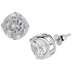Tevolio 6 CT. T.W. Cubic Zirconia Round Stud Earrings - Clear/Silver