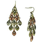 Target Antique Finish Chandelier Earrings with Glass Crystals - Multicolor