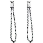 Stella Valle Leave A Little Sparkle Earrings with chain and Swarovski Crystals - Silver