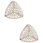 Fossil Pave Triangular Stud Earrings in SILVER