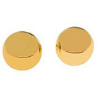 QVC Veronese 18K Clad Polished 10mm Round Button Earrings