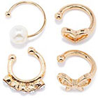 Forever 21 Heart Ear Cuff Set