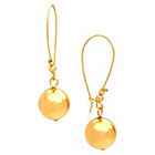 Target Bead Drop Earrings on Kidney Wire - Gold