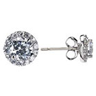 Target Sterling Silver Cubic Zirconia Small Round Cubic Zirconia Earring
